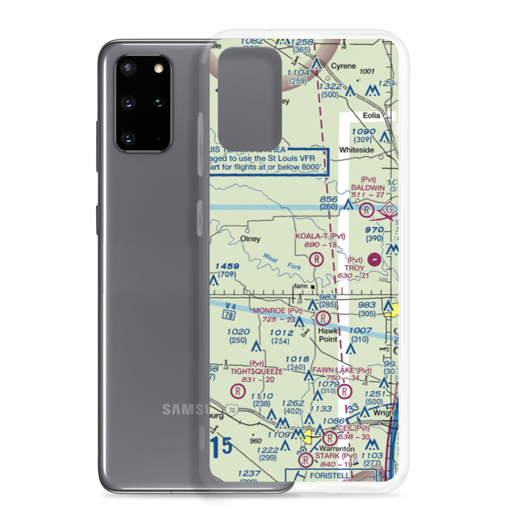 Keeven Air Ranch Airport (MO93) VFR Sectional Samsung Case Samsung Galaxy S20 Plus model shown