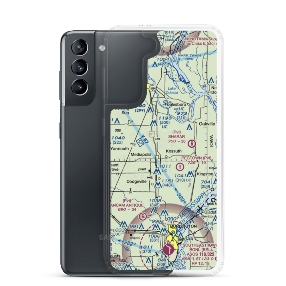 Keitzer Field (IA77) VFR Sectional Samsung Case Samsung Galaxy S21 model shown