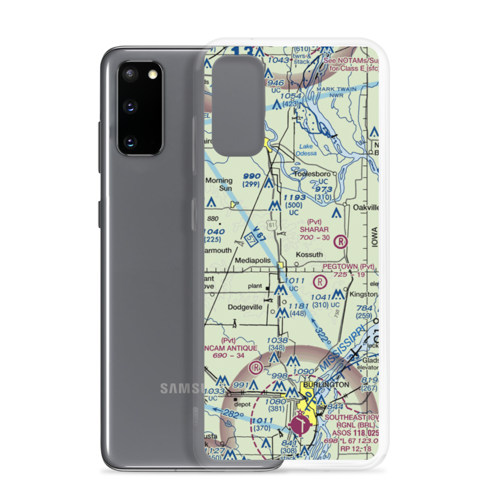 Keitzer Field (IA77) VFR Sectional Samsung Case Samsung Galaxy S20 model shown