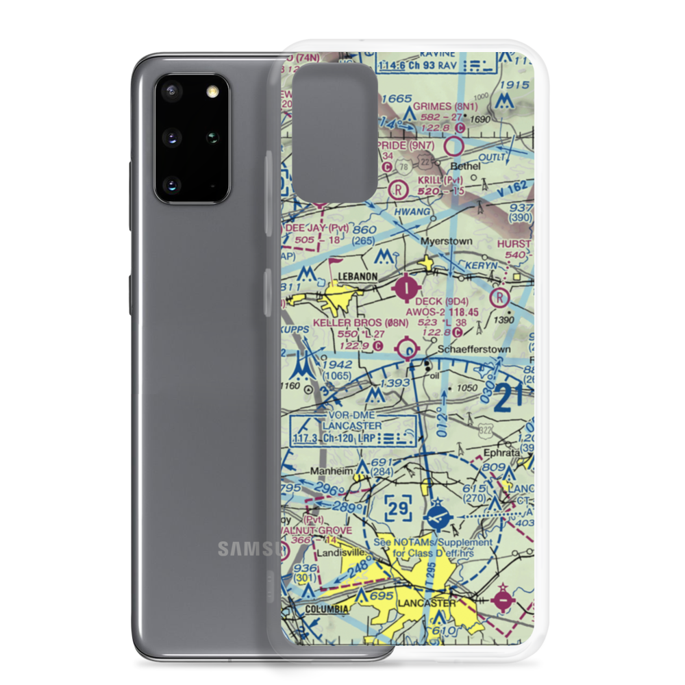 Keller Brothers Airport (08N) VFR Sectional Samsung Case Samsung Galaxy S20 Plus model shown