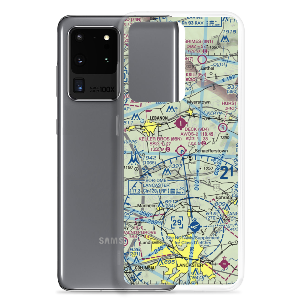 Keller Brothers Airport (08N) VFR Sectional Samsung Case Samsung Galaxy S20 Ultra model shown