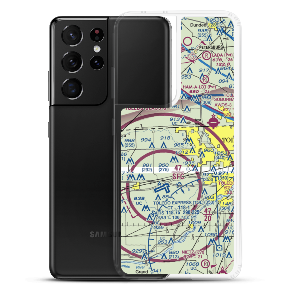 Kellers Strip (46OI) VFR Sectional Samsung Case Samsung Galaxy S21 Ultra model shown