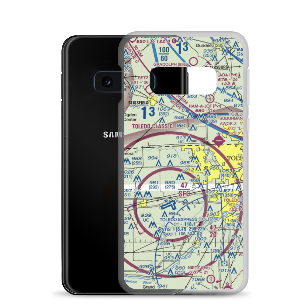 Kellers Strip (46OI) VFR Sectional Samsung Case Samsung Galaxy S10e model shown