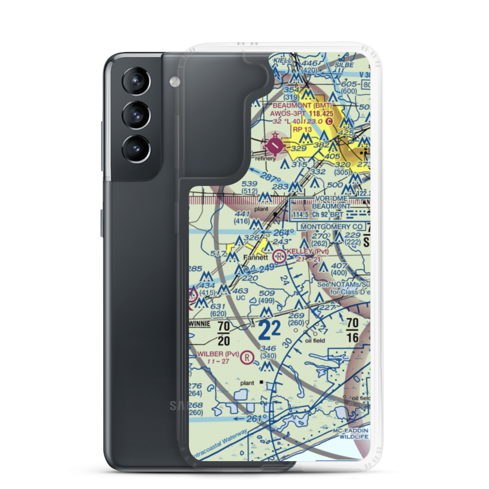 Kelley Crop Service Airport (7TE0) VFR Sectional Samsung Case Samsung Galaxy S21 model shown