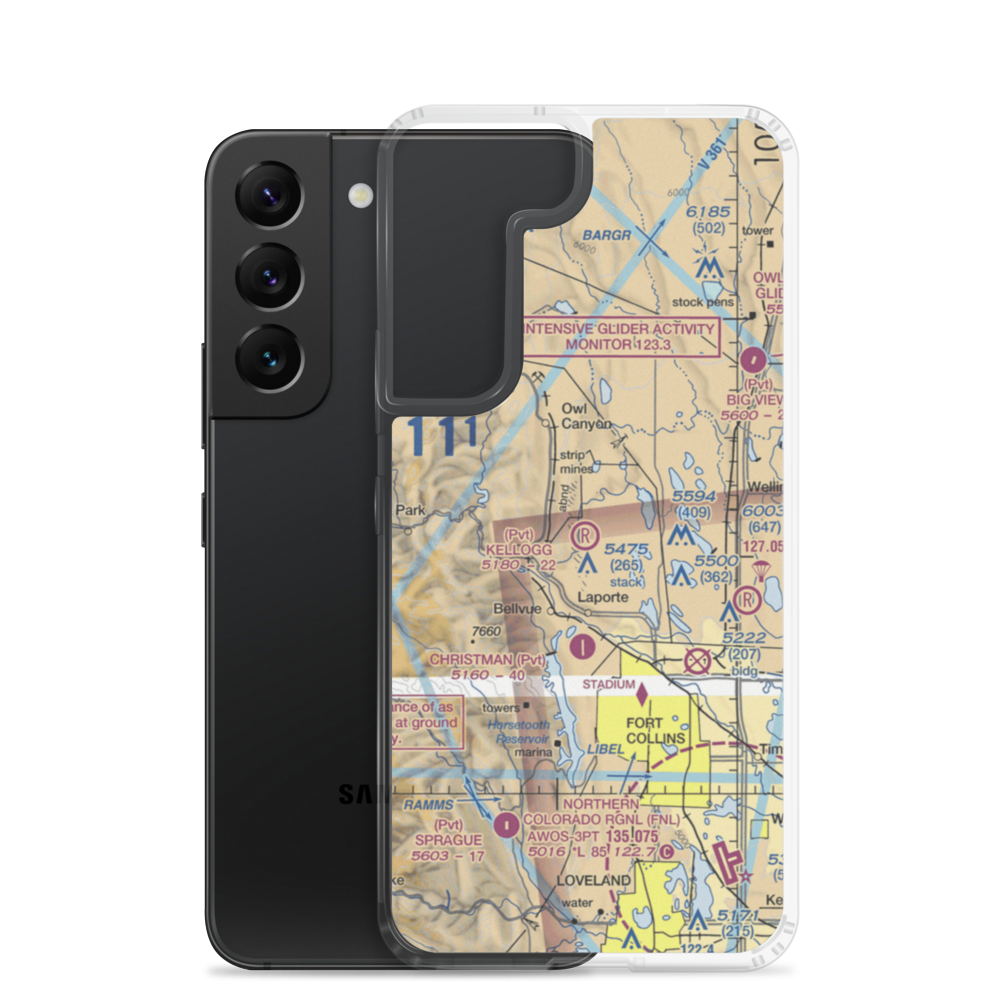 Kellogg Airstrip (2CD9) VFR Sectional Samsung Case Samsung Galaxy S22 model shown
