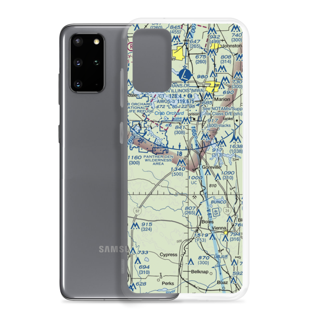 Kellums Airport (16IS) VFR Sectional Samsung Case Samsung Galaxy S20 Plus model shown