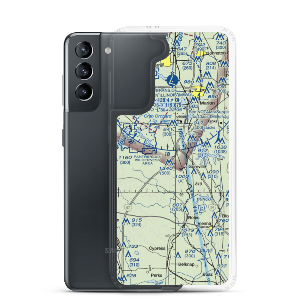 Kellums Airport (16IS) VFR Sectional Samsung Case Samsung Galaxy S21 model shown
