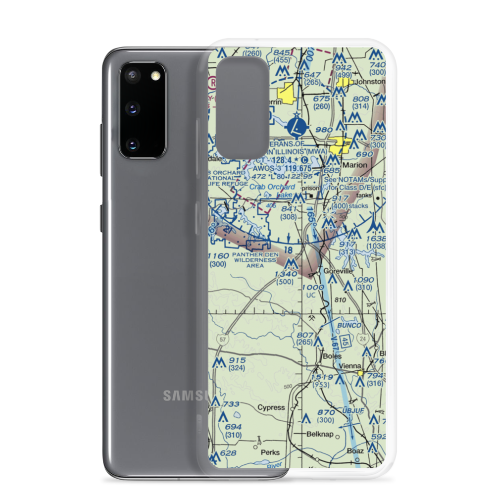 Kellums Airport (16IS) VFR Sectional Samsung Case Samsung Galaxy S20 model shown