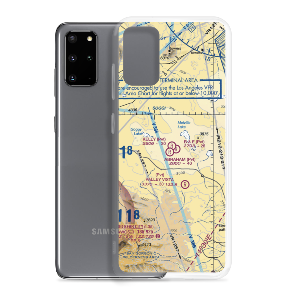 Kelly Airport (51CA) VFR Sectional Samsung Case Samsung Galaxy S20 Plus model shown