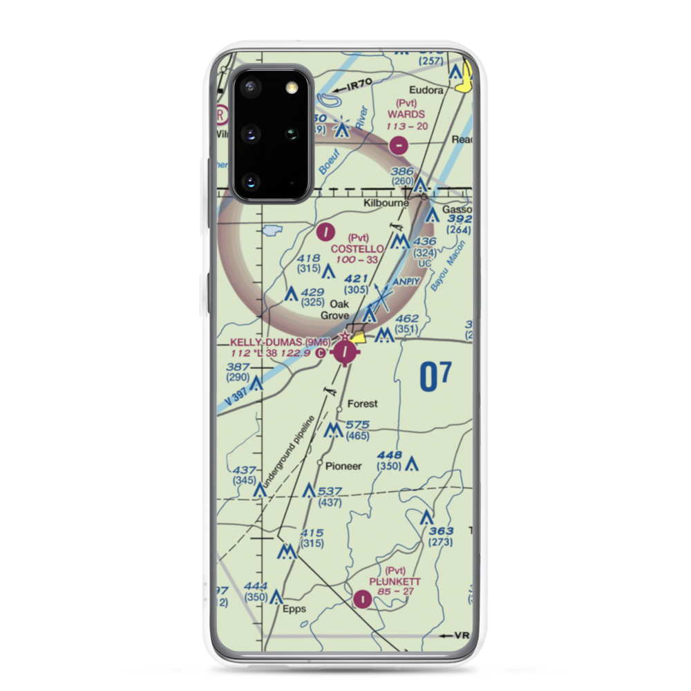 Kelly Airport (9M6) VFR Sectional Samsung Case Samsung Galaxy S20 Plus model shown