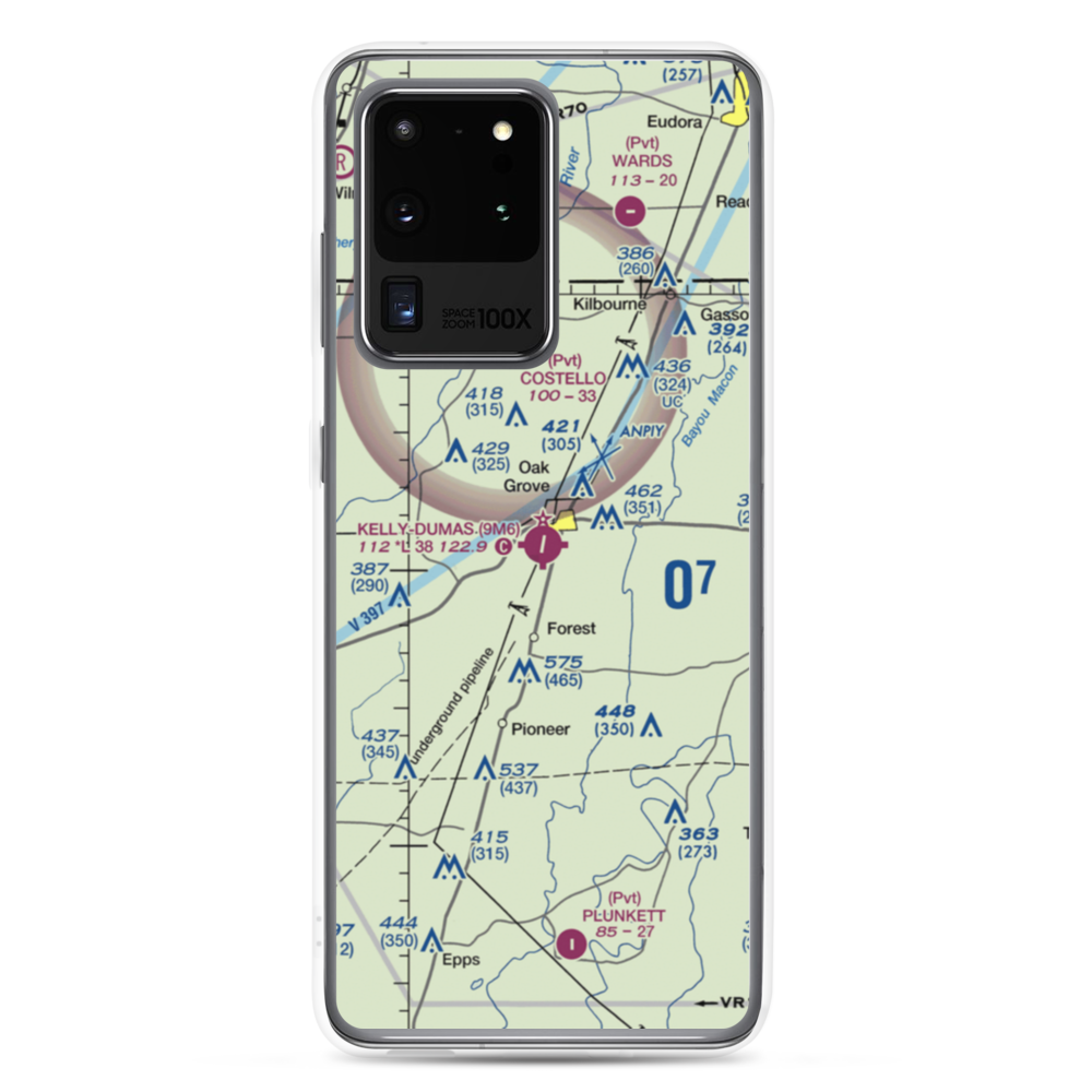 Kelly Airport (9M6) VFR Sectional Samsung Case Samsung Galaxy S20 Ultra model shown