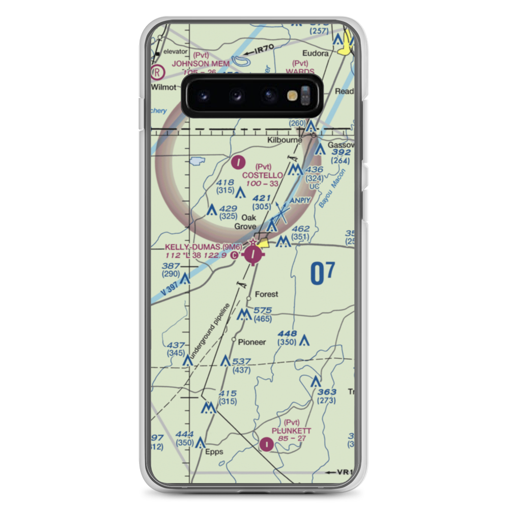 Kelly Airport (9M6) VFR Sectional Samsung Case Samsung Galaxy S10+ model shown