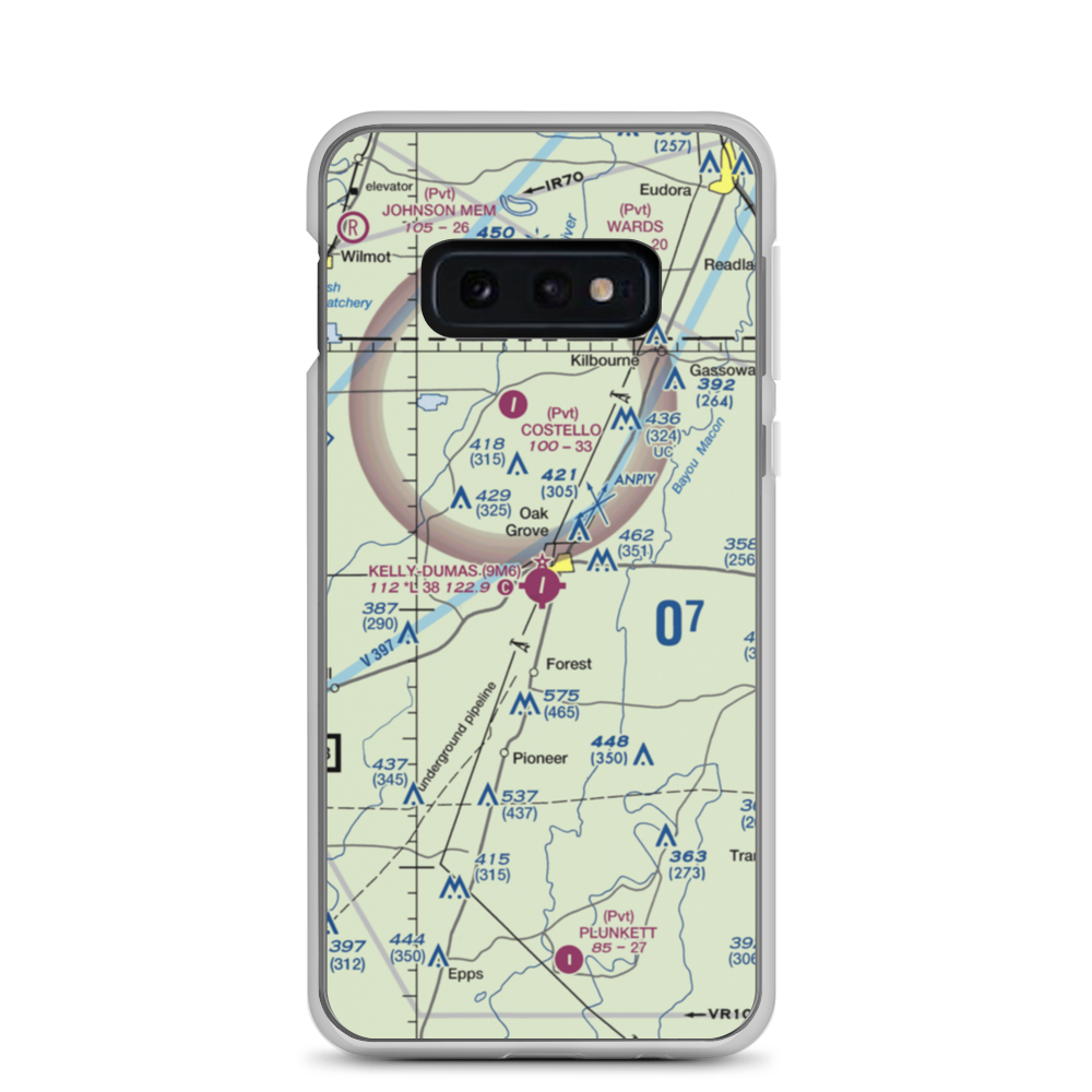 Kelly Airport (9M6) VFR Sectional Samsung Case Samsung Galaxy S10e model shown
