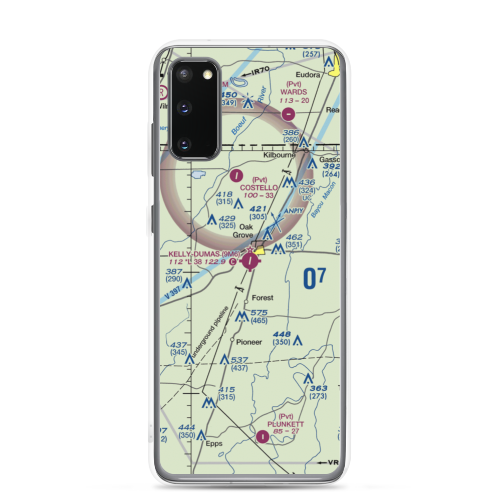 Kelly Airport (9M6) VFR Sectional Samsung Case Samsung Galaxy S20 model shown