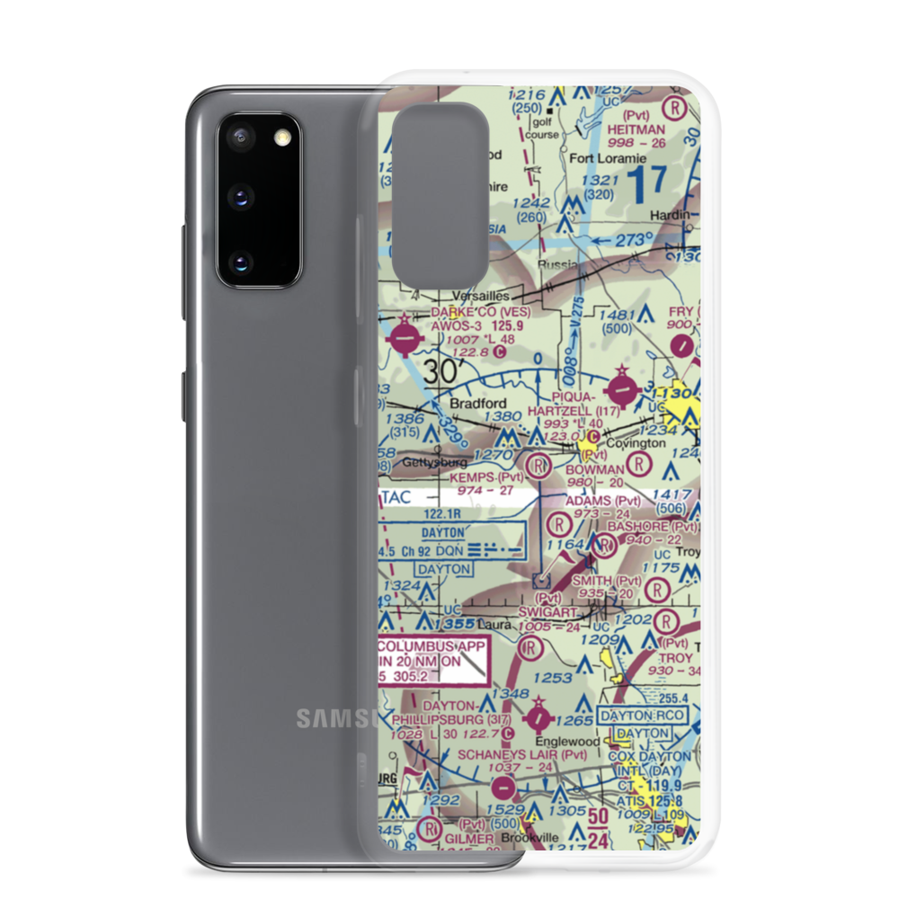 Kemps Field of Dreams Airport (6OH9) VFR Sectional Samsung Case Samsung Galaxy S20 model shown