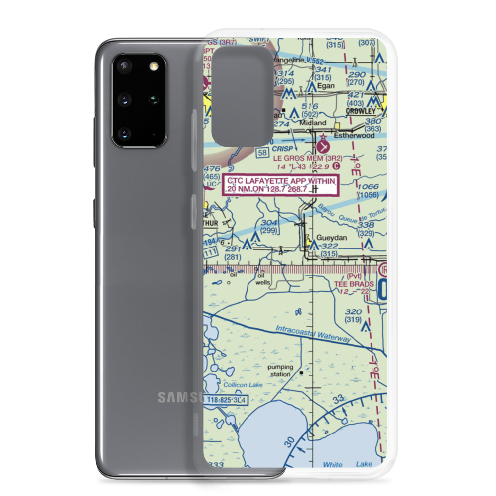 Ken Guidry Nr 2 Airport (1LA0) VFR Sectional Samsung Case Samsung Galaxy S20 Plus model shown