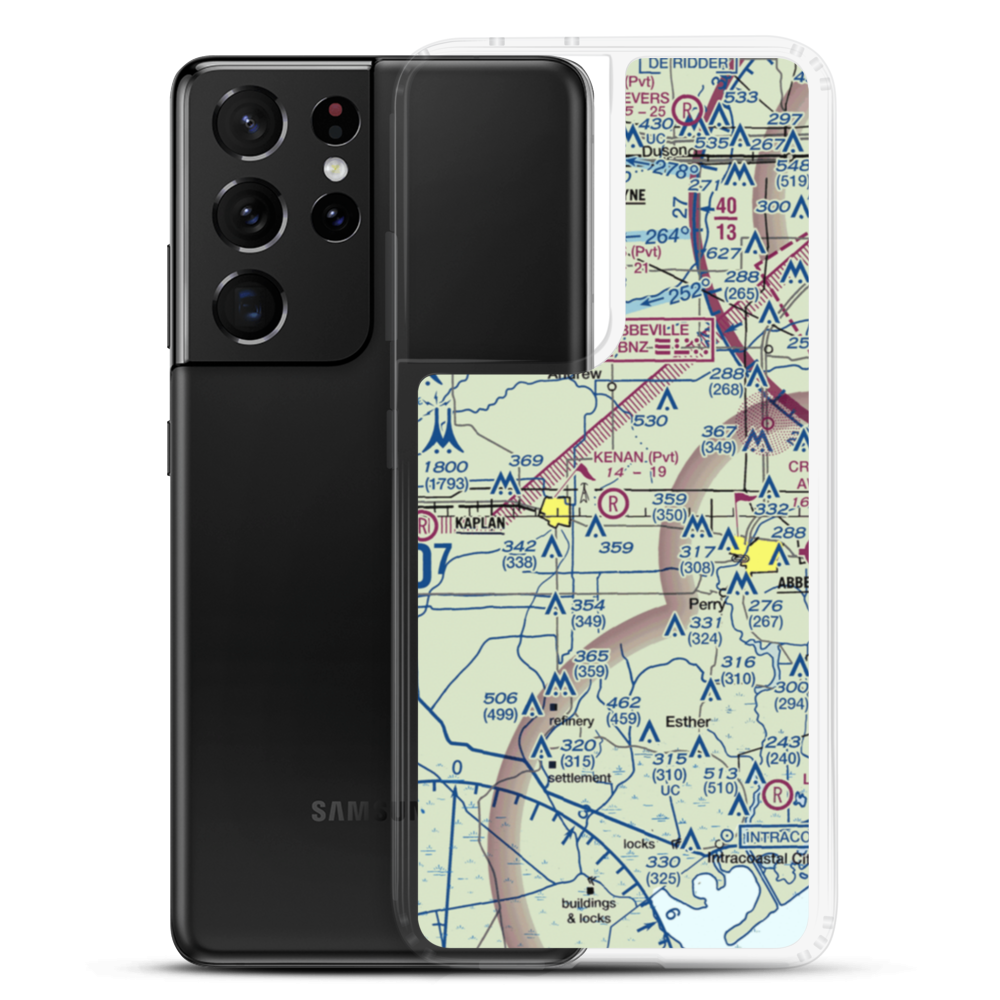 Kenan Airstrip (LA61) VFR Sectional Samsung Case Samsung Galaxy S21 Ultra model shown