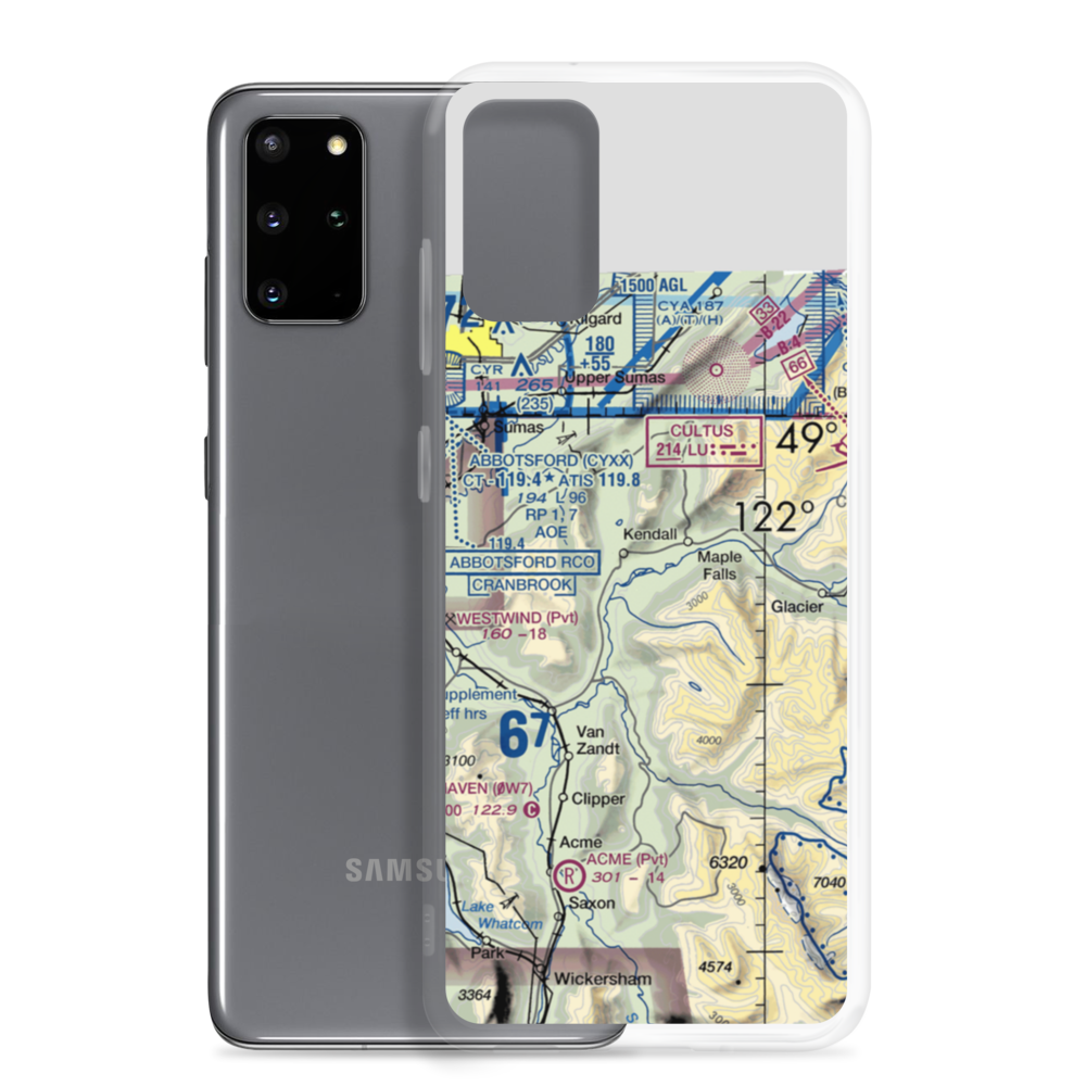 Kendall Airstrip (WN08) VFR Sectional Samsung Case Samsung Galaxy S20 Plus model shown