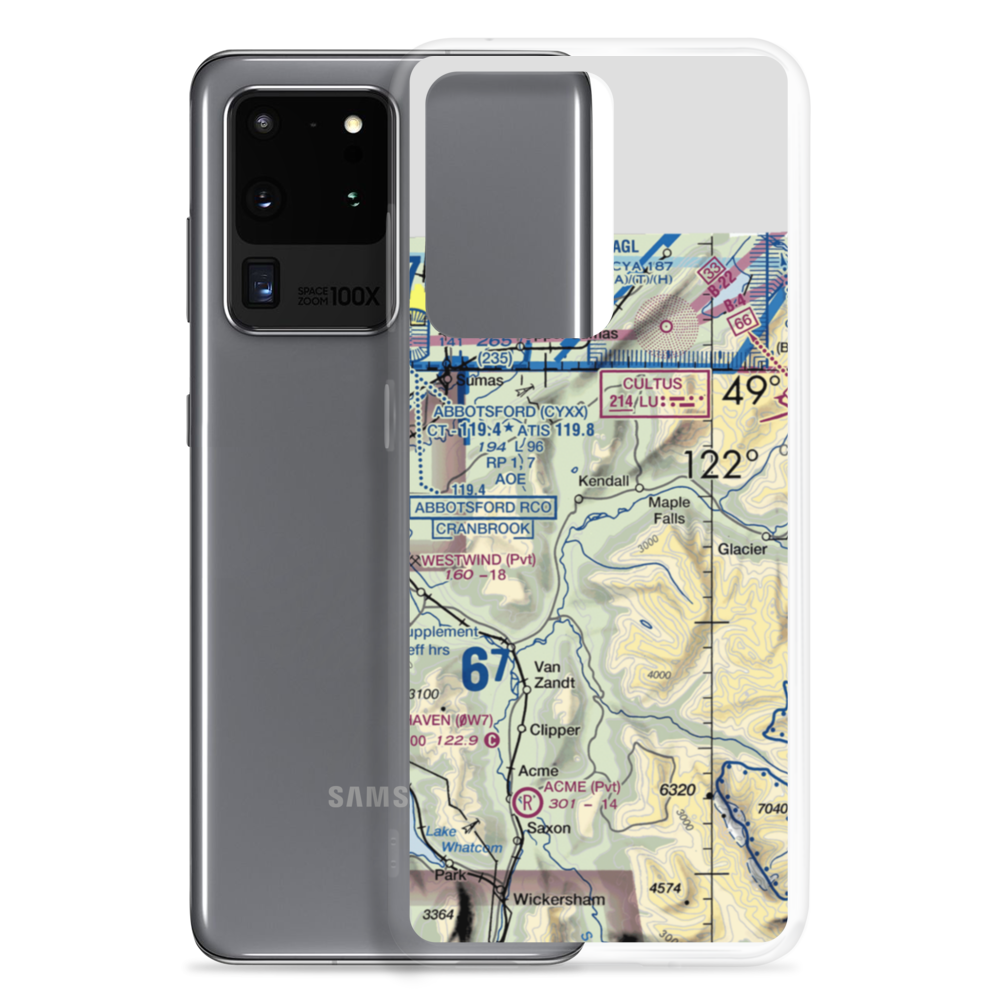 Kendall Airstrip (WN08) VFR Sectional Samsung Case Samsung Galaxy S20 Ultra model shown