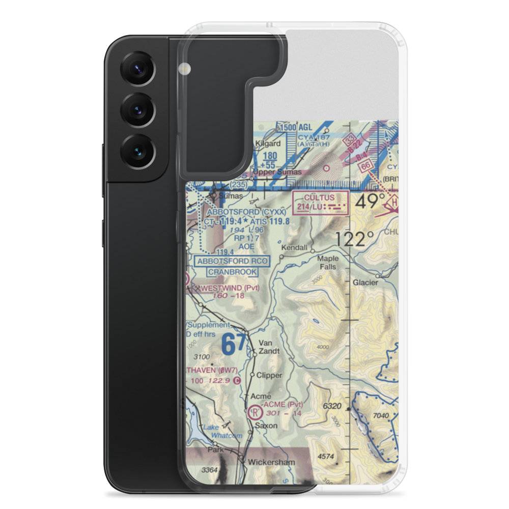 Kendall Airstrip (WN08) VFR Sectional Samsung Case Samsung Galaxy S22 Plus model shown