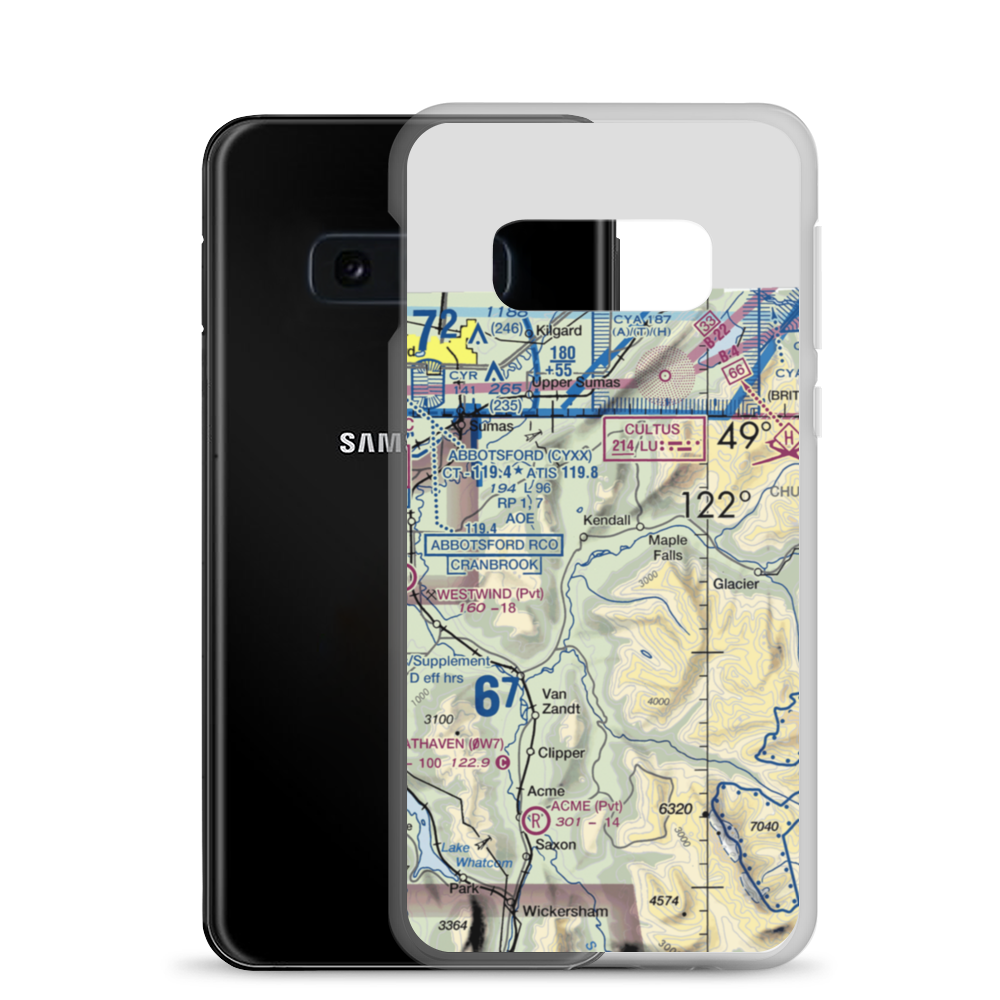 Kendall Airstrip (WN08) VFR Sectional Samsung Case Samsung Galaxy S10e model shown