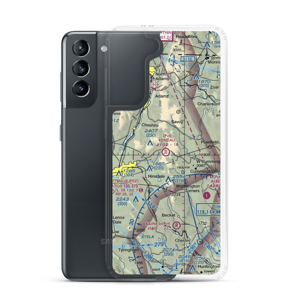 Kendalls Lndg Area Airport (MA86) VFR Sectional Samsung Case Samsung Galaxy S21 model shown