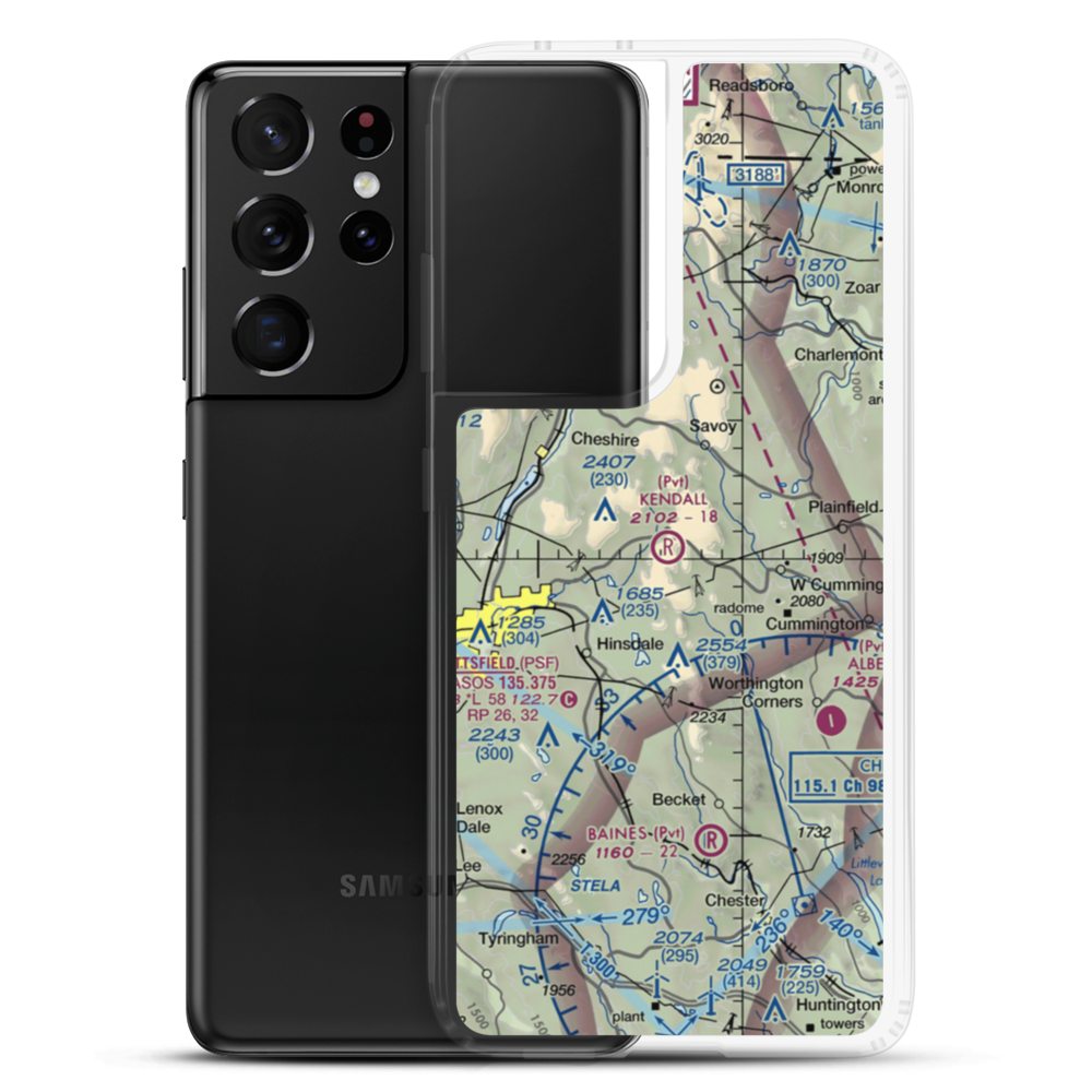 Kendalls Lndg Area Airport (MA86) VFR Sectional Samsung Case Samsung Galaxy S21 Ultra model shown