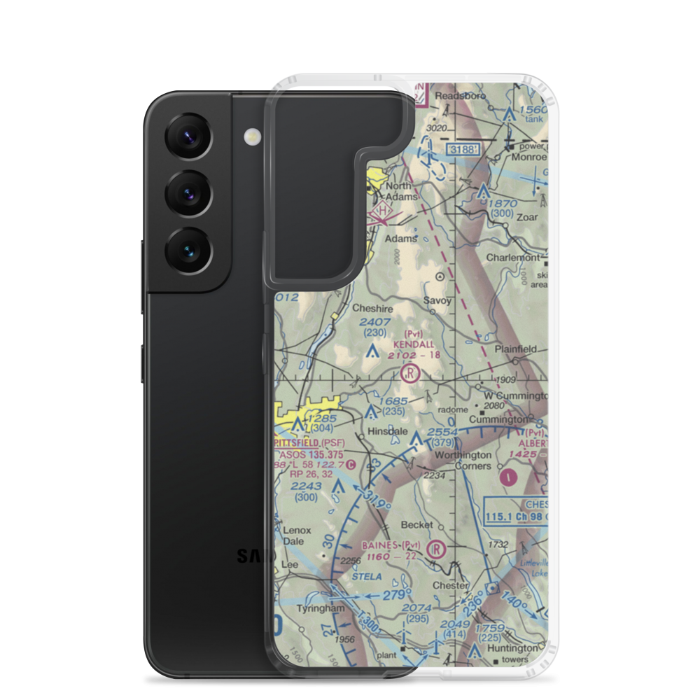 Kendalls Lndg Area Airport (MA86) VFR Sectional Samsung Case Samsung Galaxy S22 model shown