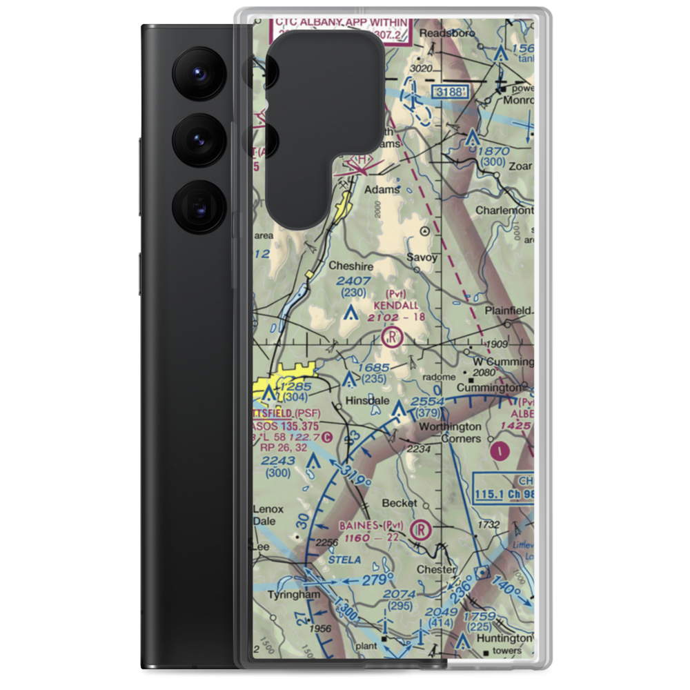 Kendalls Lndg Area Airport (MA86) VFR Sectional Samsung Case Samsung Galaxy S22 Ultra model shown