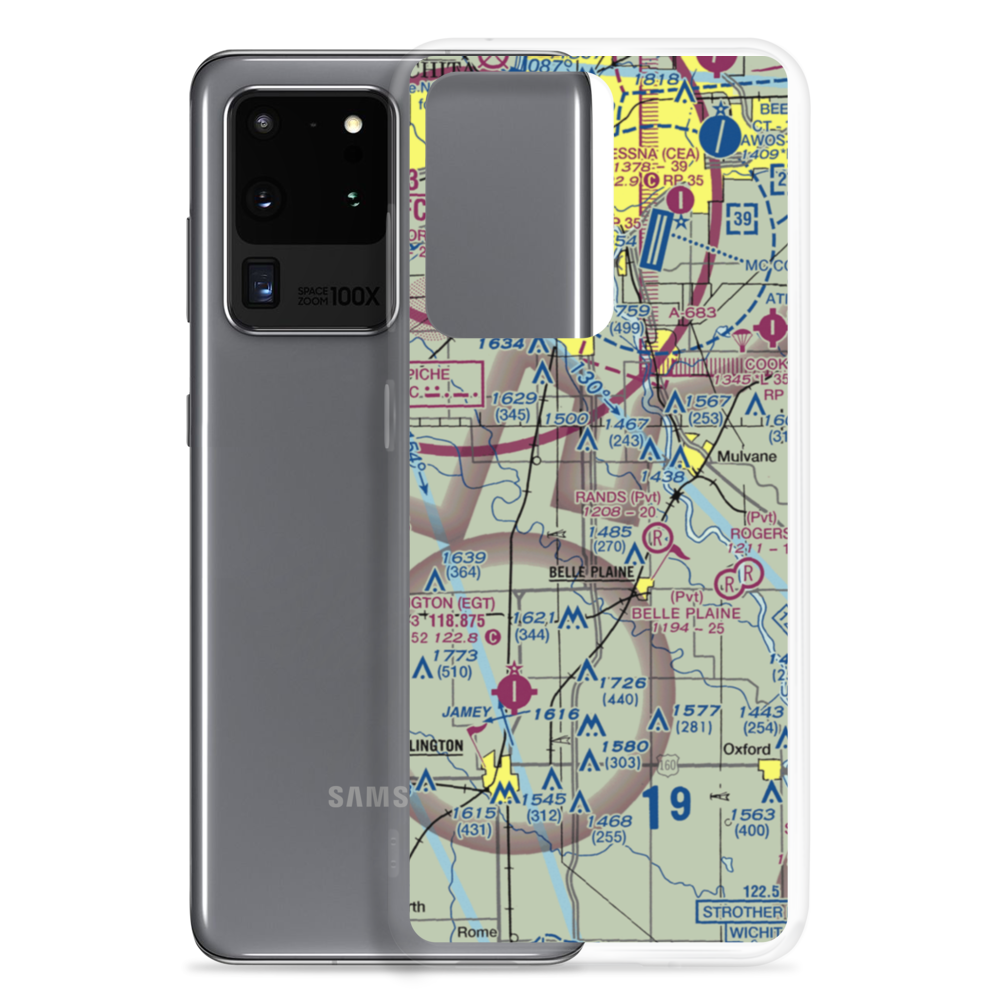 Kendrigan Airport (0KS6) VFR Sectional Samsung Case Samsung Galaxy S20 Ultra model shown