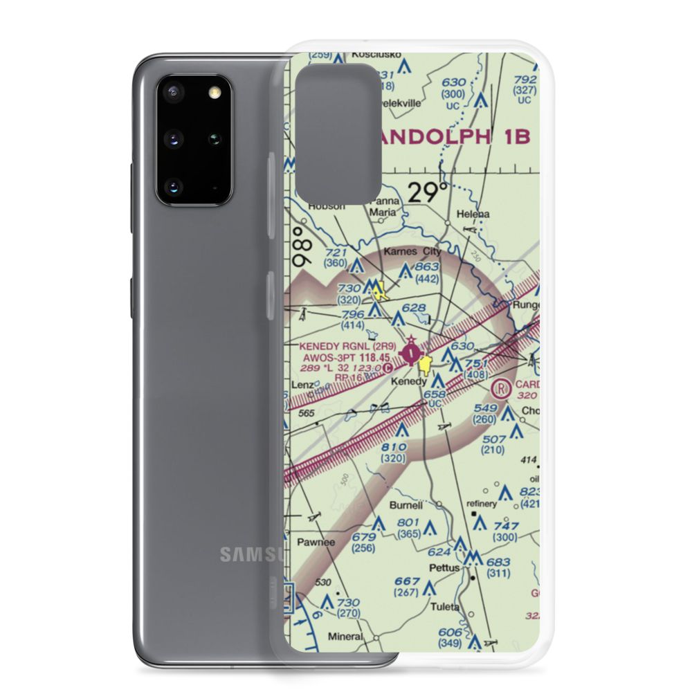 Kenedy Regional Airport (2R9) VFR Sectional Samsung Case Samsung Galaxy S20 Plus model shown