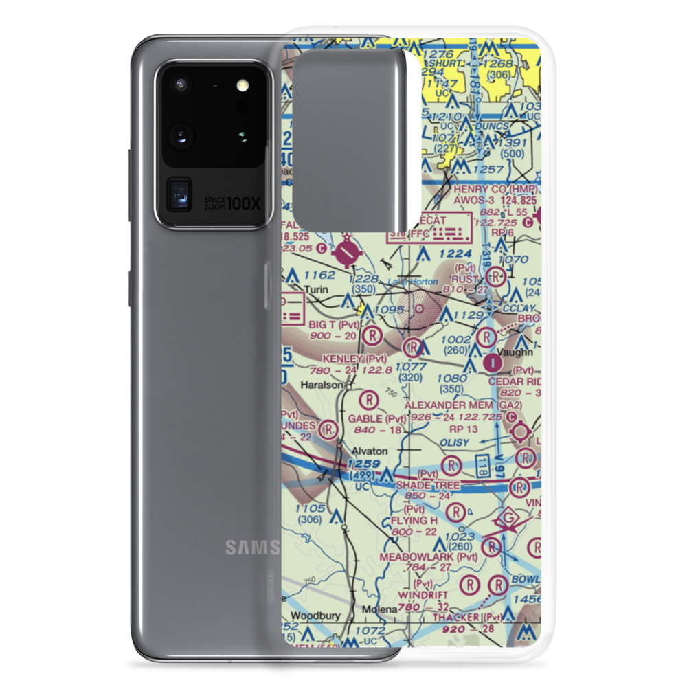 Kenley Field (GA61) VFR Sectional Samsung Case Samsung Galaxy S20 Ultra model shown