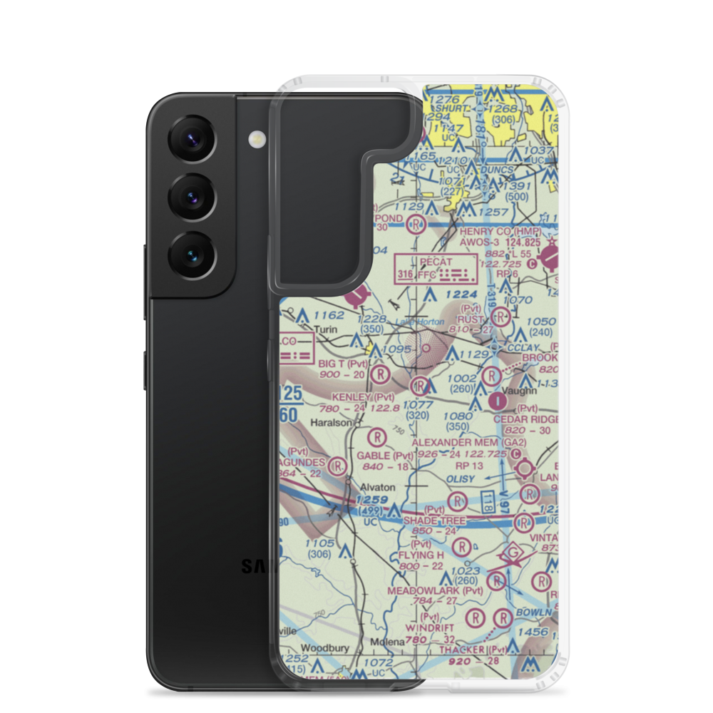 Kenley Field (GA61) VFR Sectional Samsung Case Samsung Galaxy S22 model shown