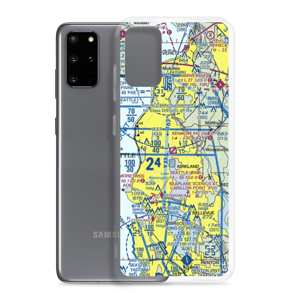 Kenmore Air Harbor Inc Seaplane Base (S60) VFR Sectional Samsung Case Samsung Galaxy S20 Plus model shown