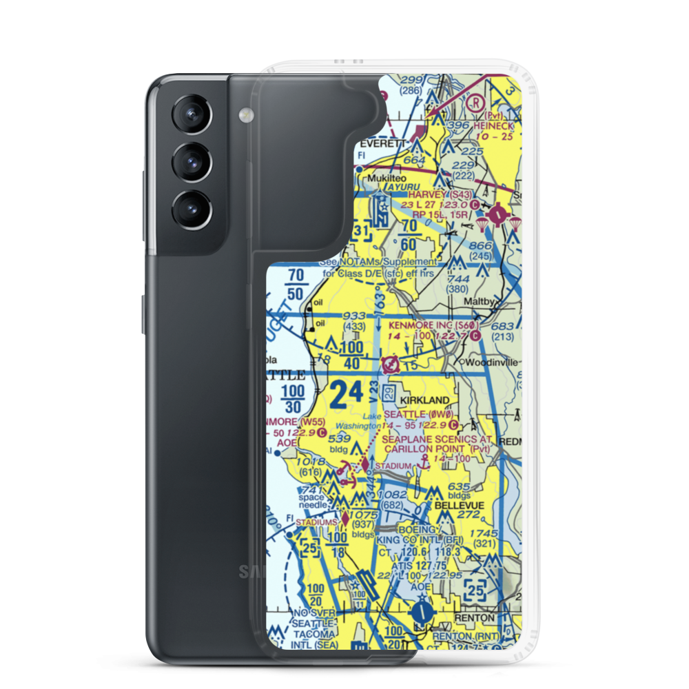 Kenmore Air Harbor Inc Seaplane Base (S60) VFR Sectional Samsung Case Samsung Galaxy S21 model shown