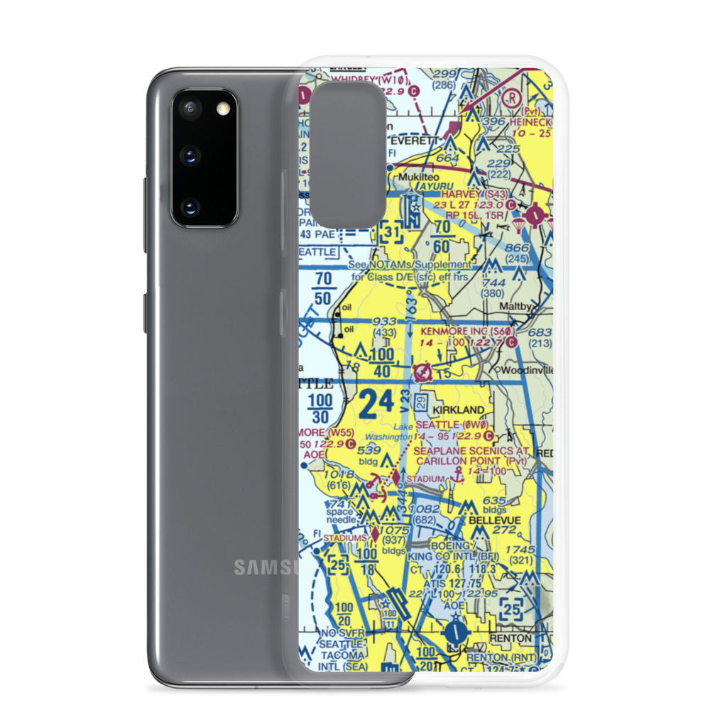 Kenmore Air Harbor Inc Seaplane Base (S60) VFR Sectional Samsung Case Samsung Galaxy S20 model shown