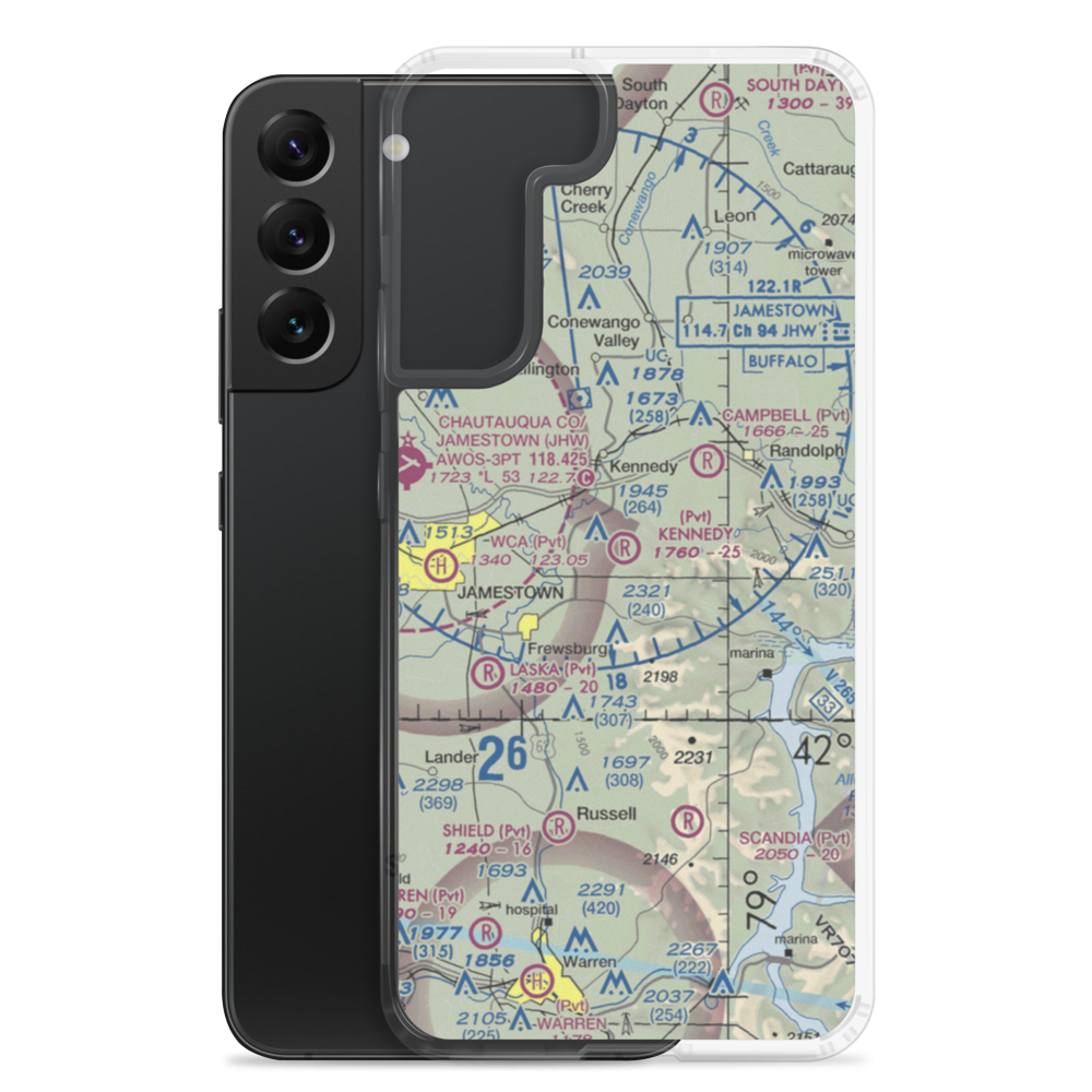 Kennedy Airfield (9NY4) VFR Sectional Samsung Case Samsung Galaxy S22 Plus model shown