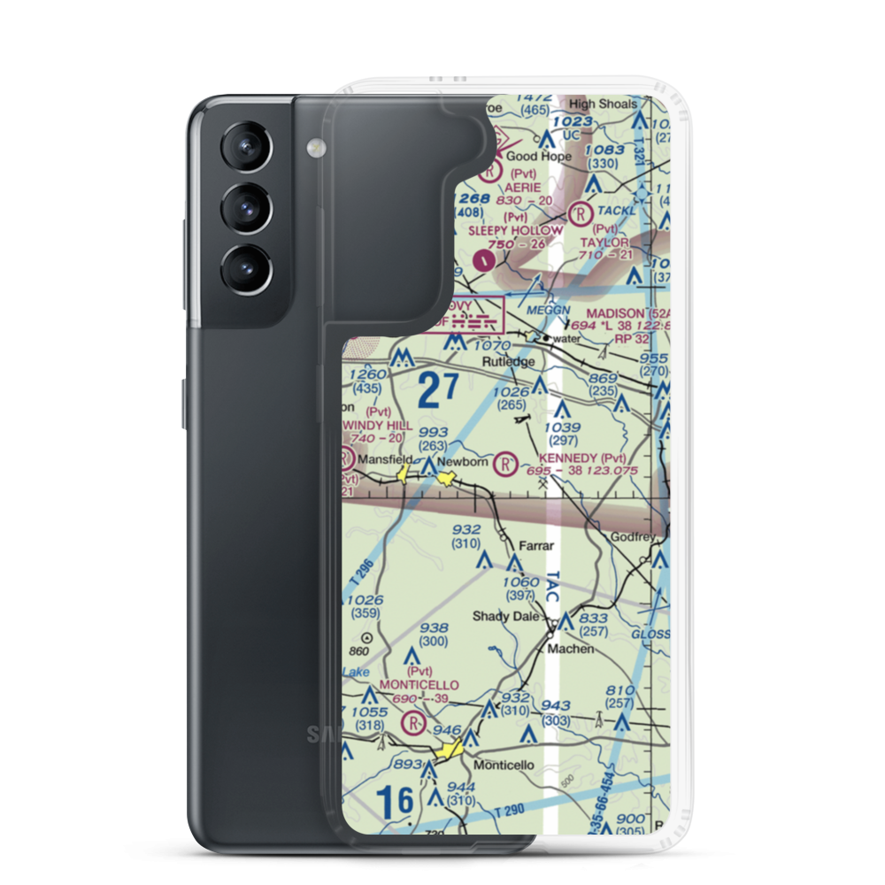 Kennedy Intranational Airport (2GA0) VFR Sectional Samsung Case Samsung Galaxy S21 model shown