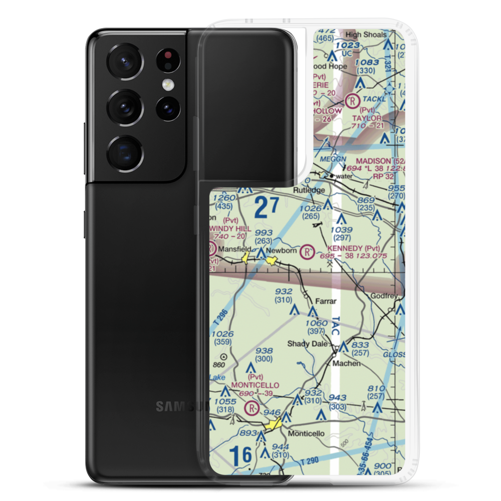 Kennedy Intranational Airport (2GA0) VFR Sectional Samsung Case Samsung Galaxy S21 Ultra model shown