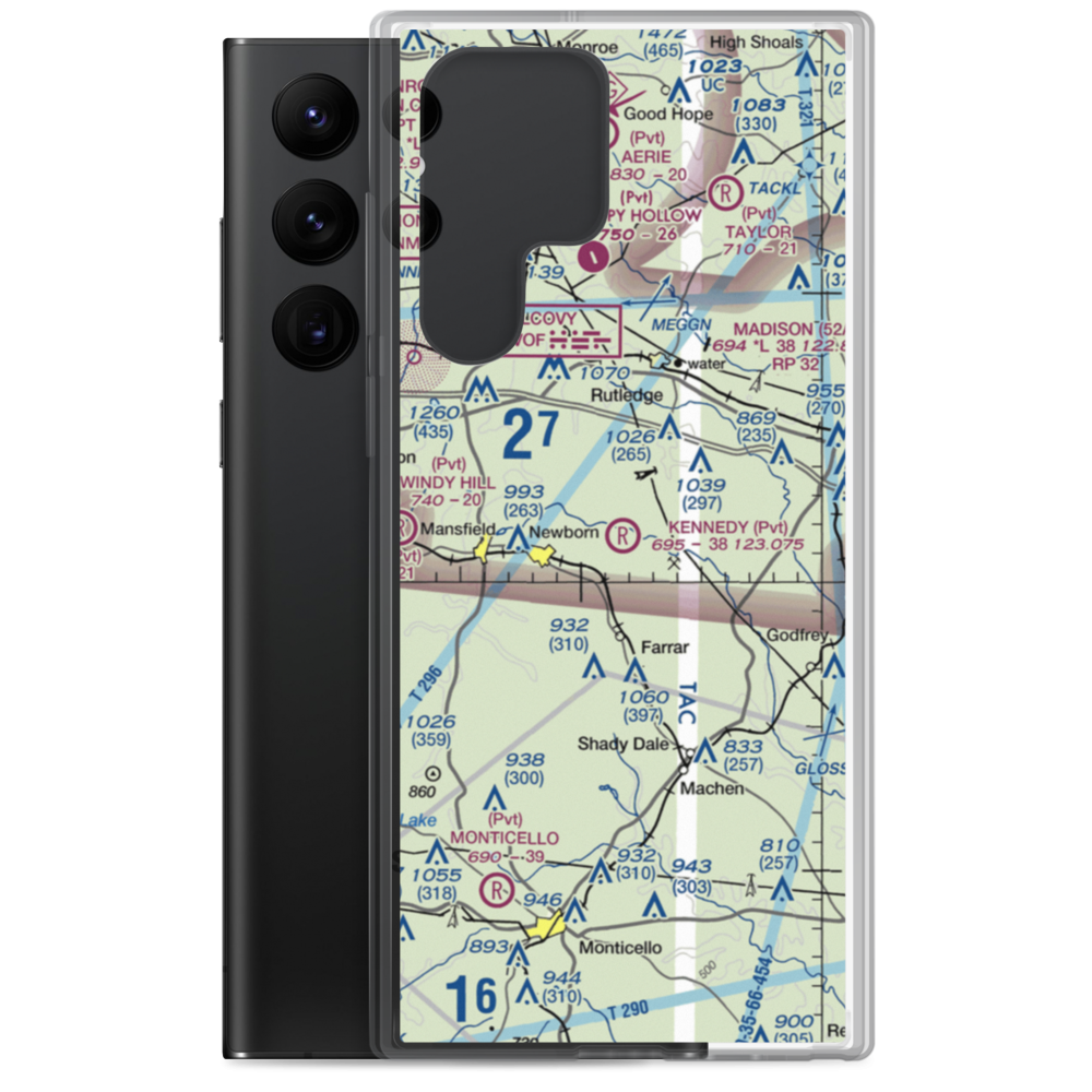 Kennedy Intranational Airport (2GA0) VFR Sectional Samsung Case Samsung Galaxy S22 Ultra model shown