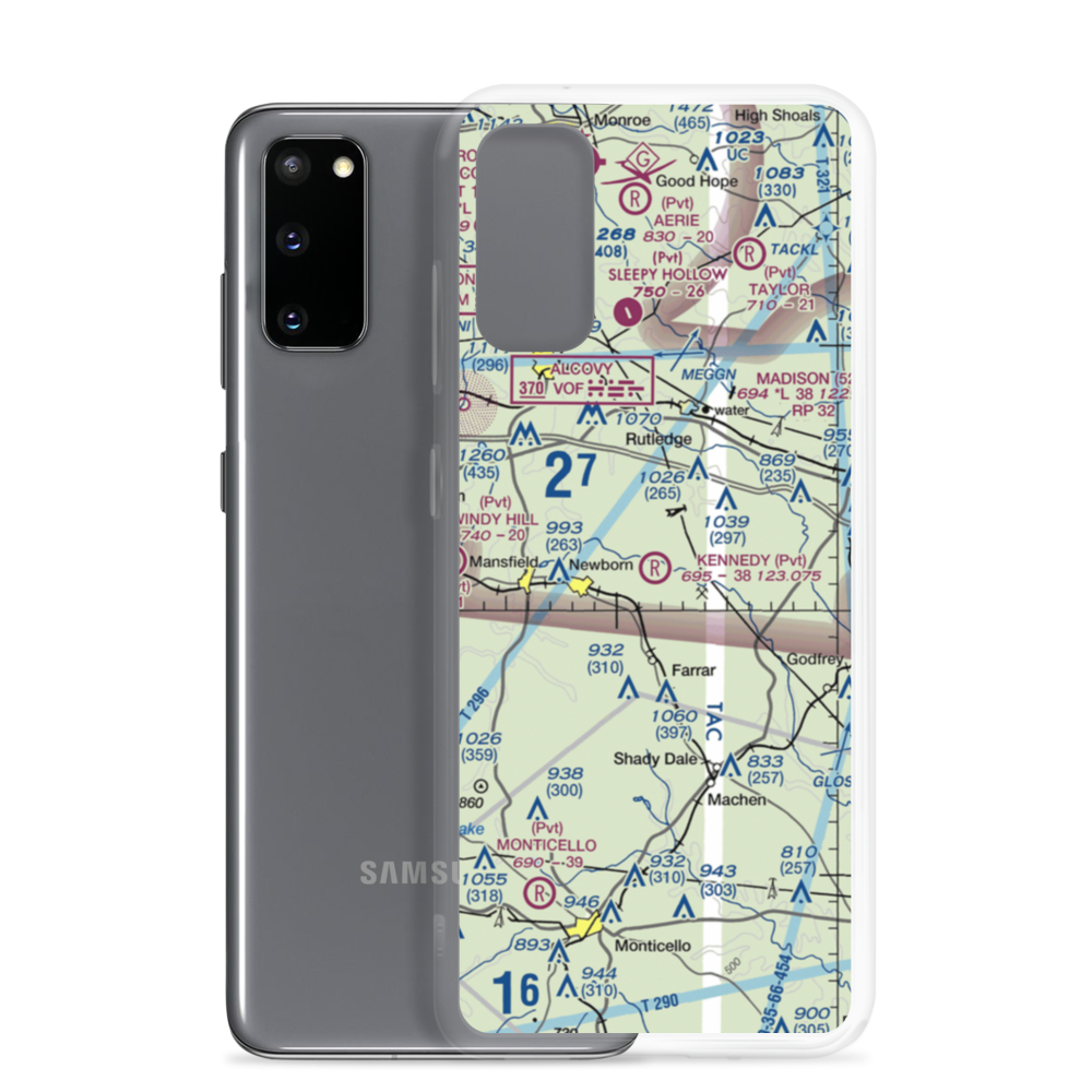 Kennedy Intranational Airport (2GA0) VFR Sectional Samsung Case Samsung Galaxy S20 model shown