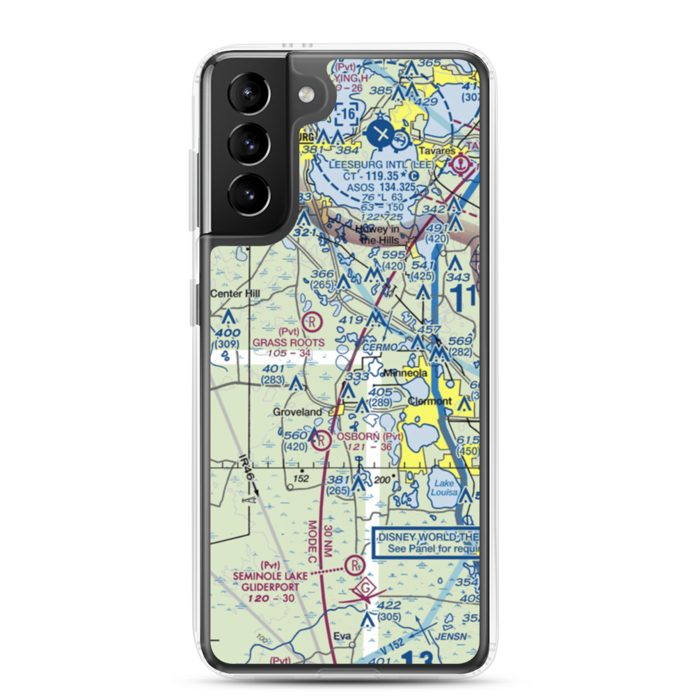 Kennedy Seaplane Base (FD78) VFR Sectional Samsung Case Samsung Galaxy S21 Plus model shown