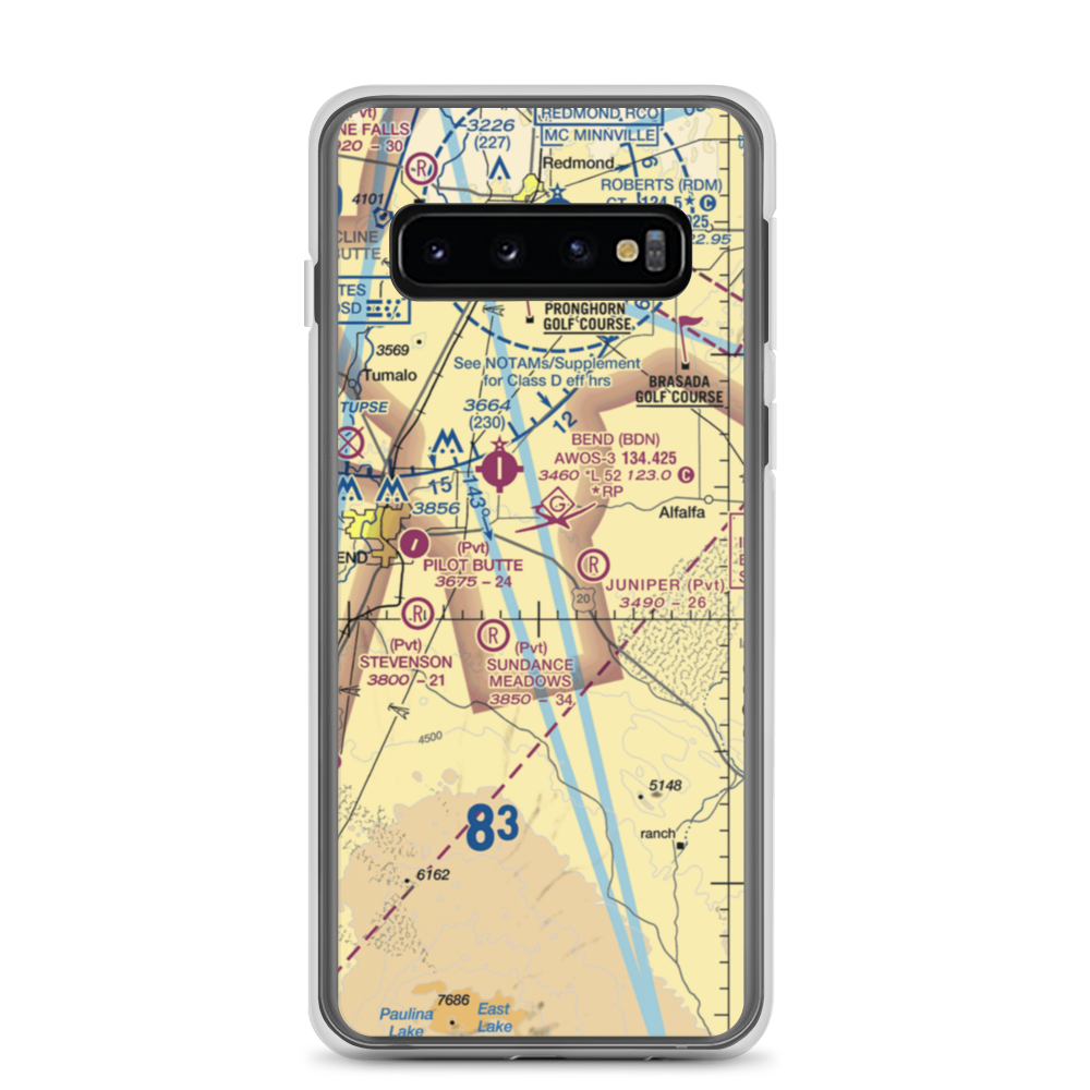 Kennel Airstrip (OR04) VFR Sectional Samsung Case Samsung Galaxy S10 model shown