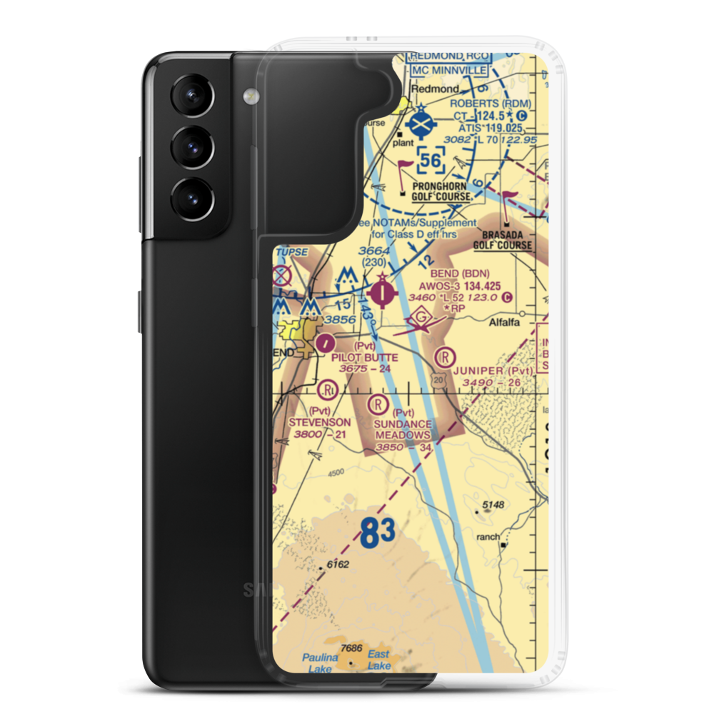 Kennel Airstrip (OR04) VFR Sectional Samsung Case Samsung Galaxy S21 Plus model shown
