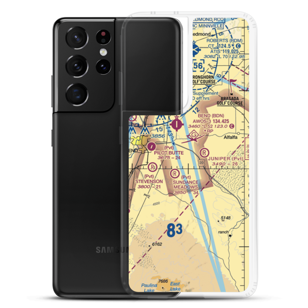 Kennel Airstrip (OR04) VFR Sectional Samsung Case Samsung Galaxy S21 Ultra model shown