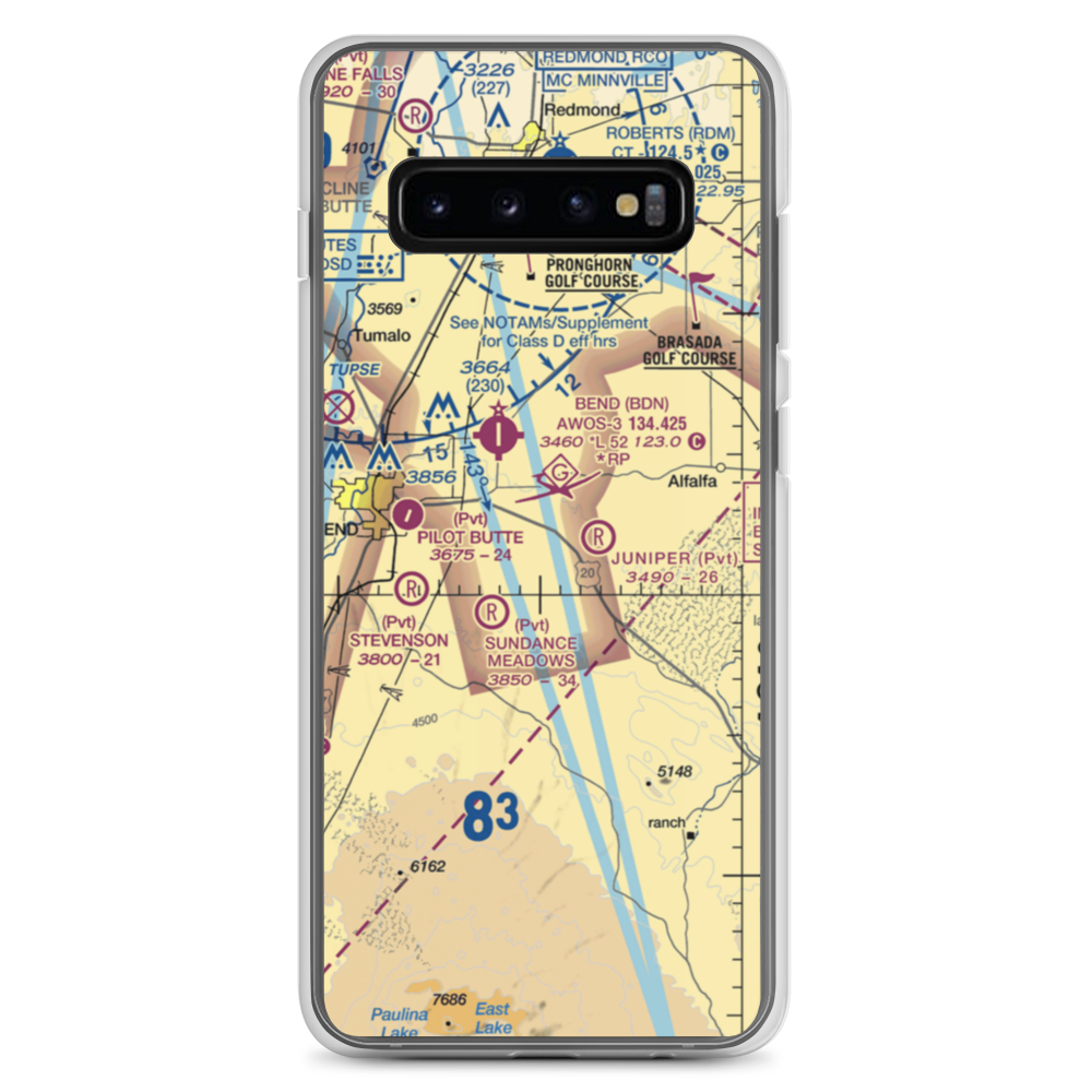 Kennel Airstrip (OR04) VFR Sectional Samsung Case Samsung Galaxy S10+ model shown