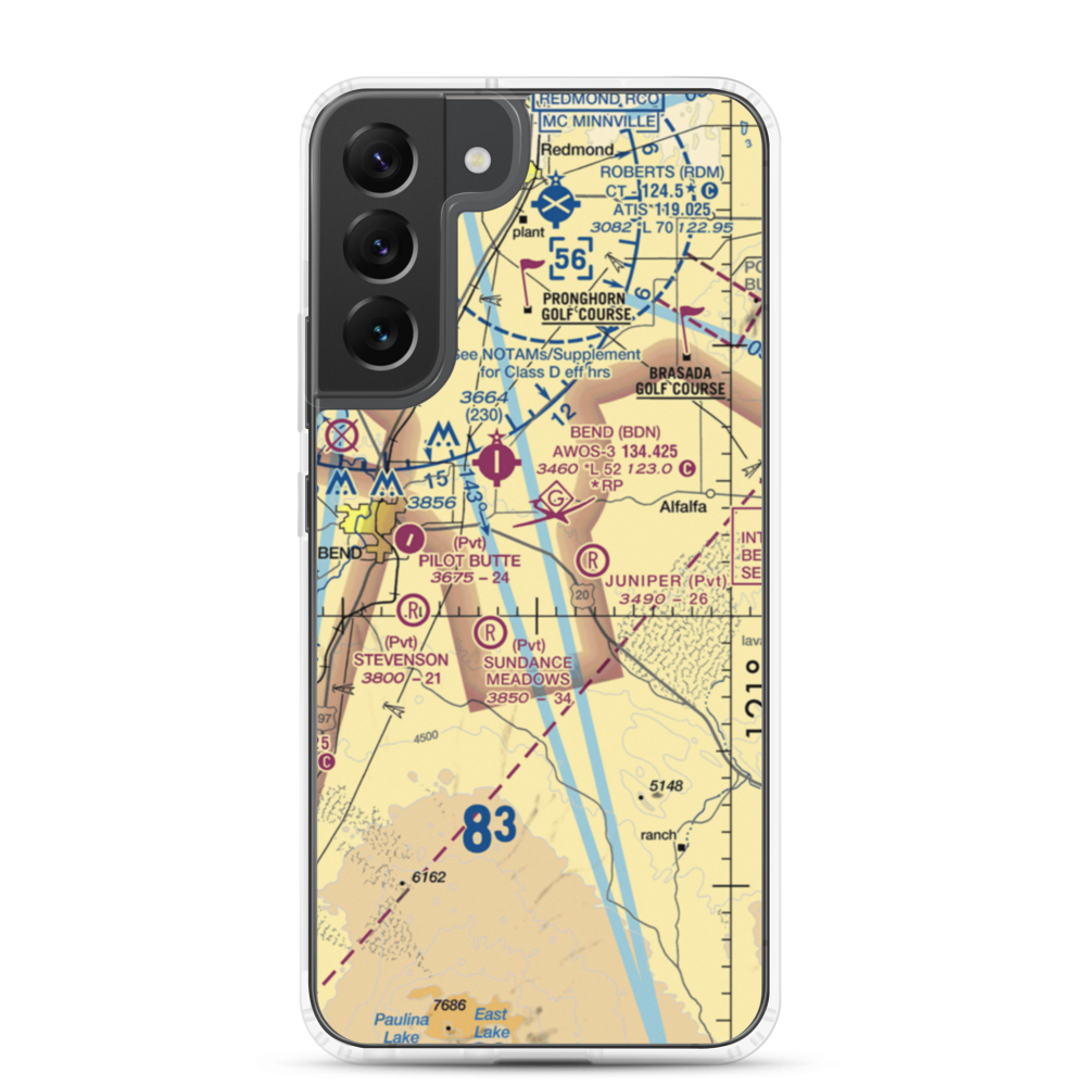 Kennel Airstrip (OR04) VFR Sectional Samsung Case Samsung Galaxy S22 Plus model shown