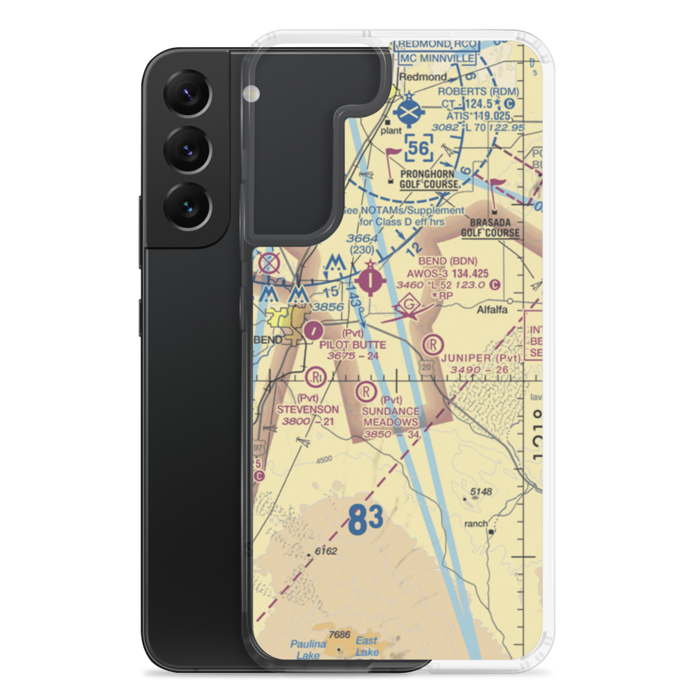 Kennel Airstrip (OR04) VFR Sectional Samsung Case Samsung Galaxy S22 Plus model shown