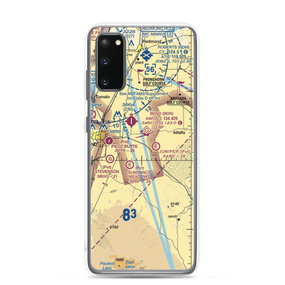Kennel Airstrip (OR04) VFR Sectional Samsung Case Samsung Galaxy S20 model shown
