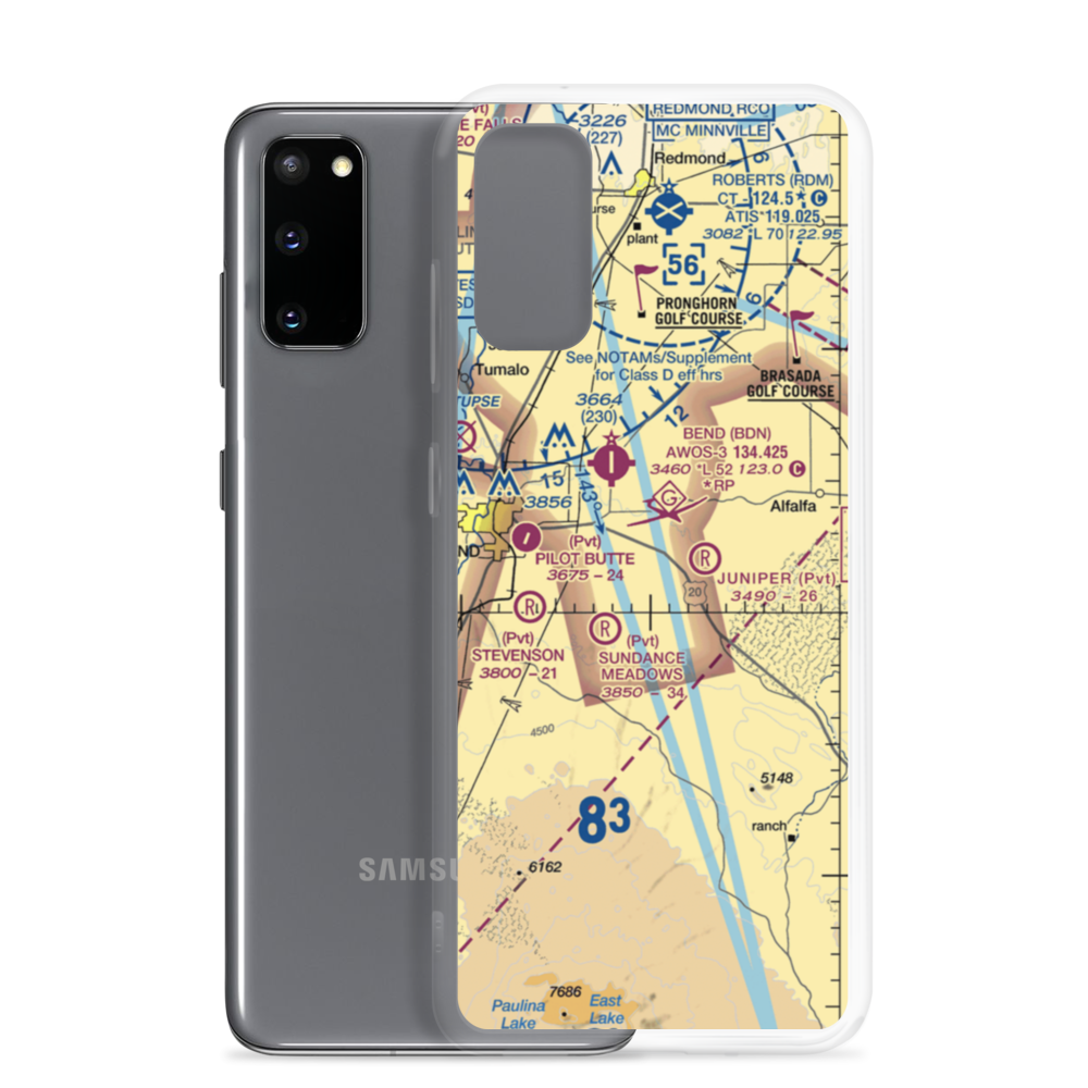 Kennel Airstrip (OR04) VFR Sectional Samsung Case Samsung Galaxy S20 model shown